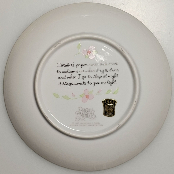 Precious Moments Months of the Year Plates - October - Picture 6 of 11
